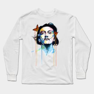 Salvador Dali in the land of Butterflies Long Sleeve T-Shirt